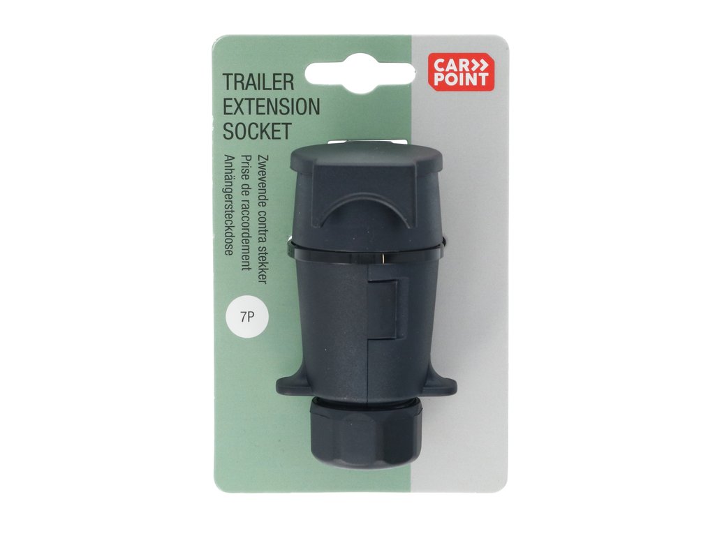 Fisa remorca auto Carpoint 12V 7 pini plastic , extensie cablu remorca, cu suport metalic de fixare, 1 buc