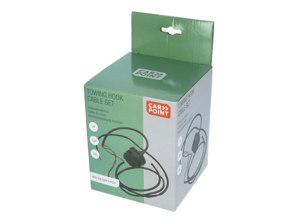 Priza remorca auto Carpoint 12V 7 pini plastic cu cablu de 2m , 1 buc