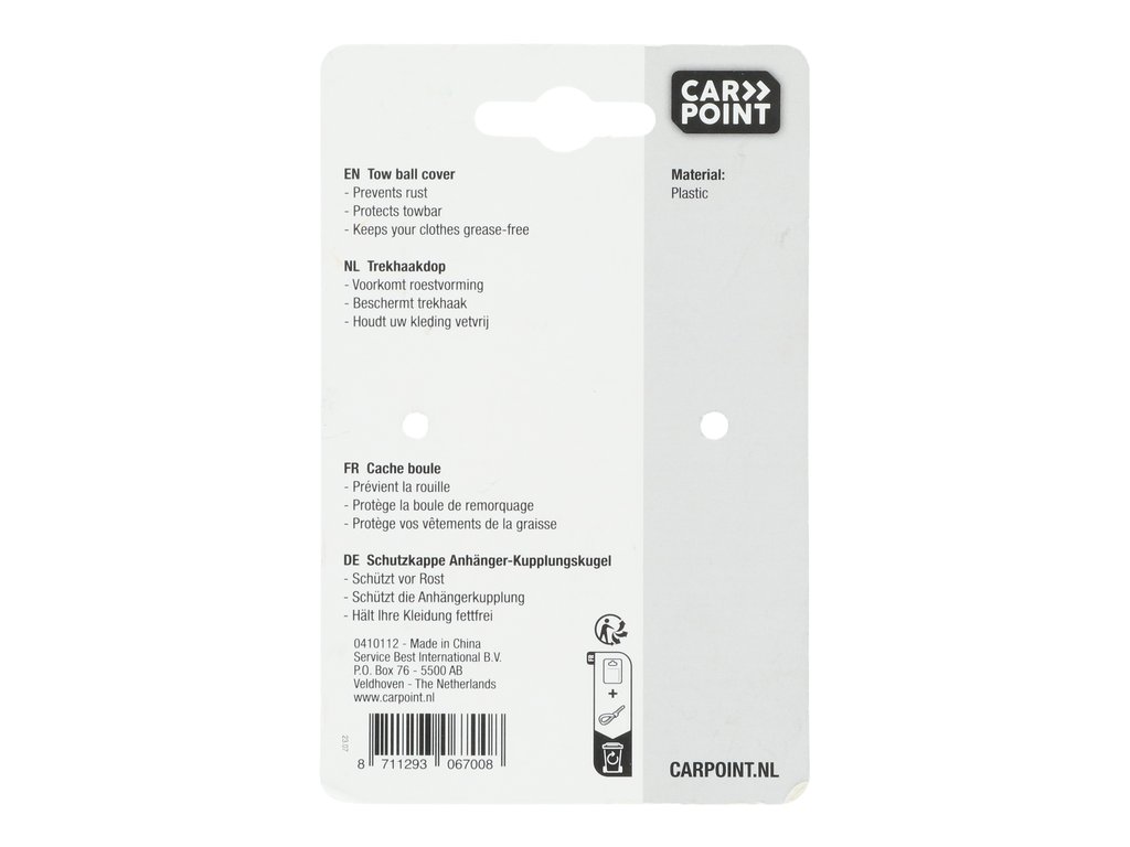 Capac sfera Carpoint pentru carlig remorcare auto din plastic fara blocare , negru , 1 buc. la blister