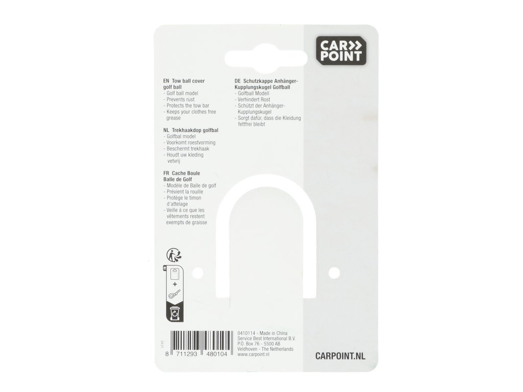 Capac sfera Carpoint pentru carlig remorcare auto din plastic model Minge Golf , negru , 1 buc. la blister