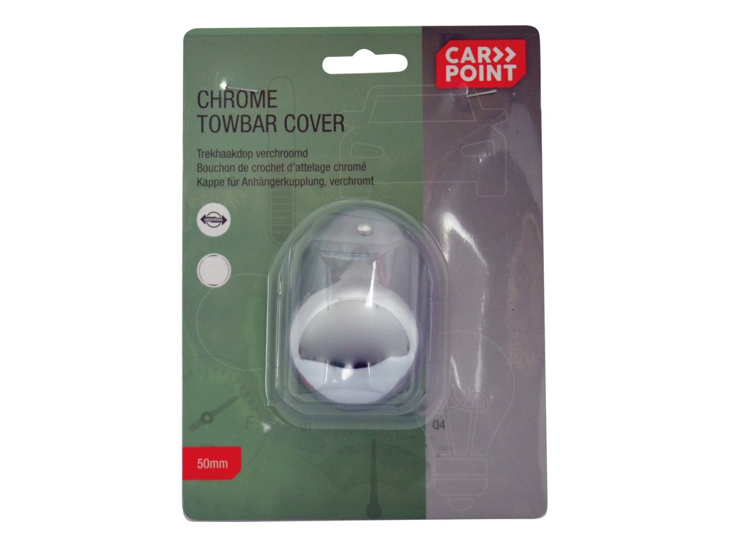 Capac universal Carpoint pentru carlig remorcare auto pliabil din metal, crom, 1 buc. La blister
