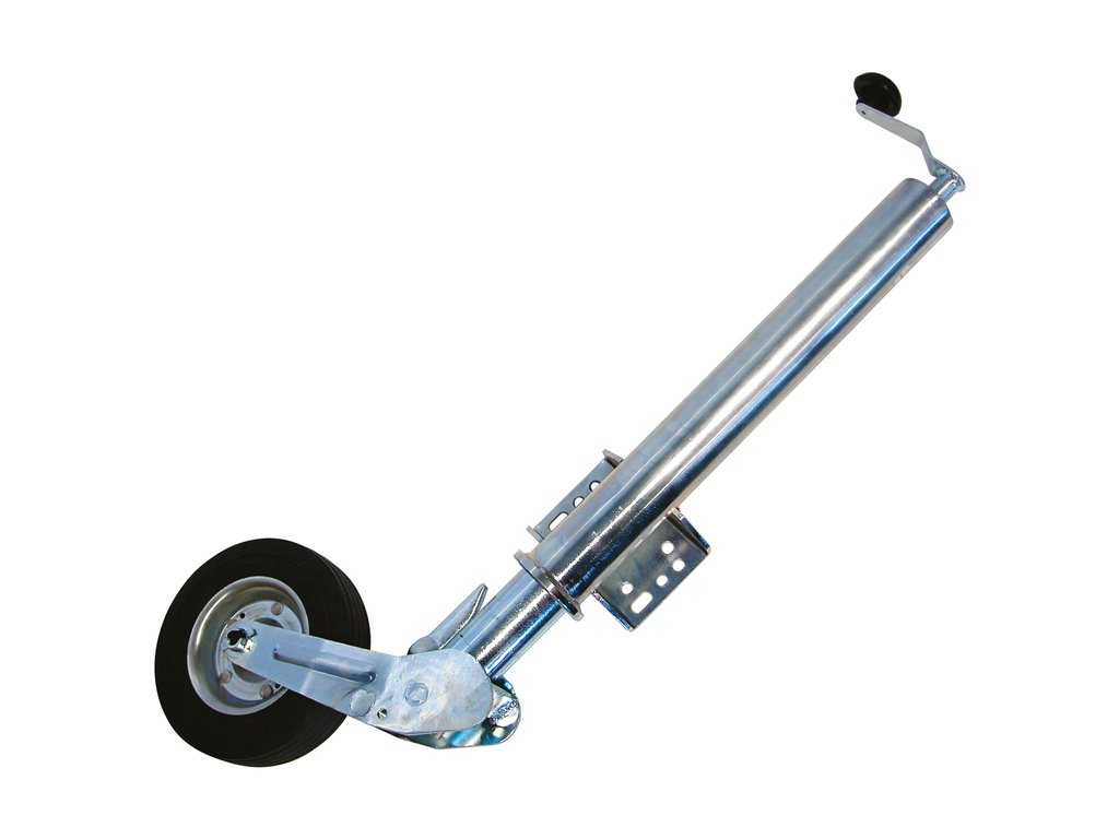 Roata de sustinere Carpoint pentru remorca cu tub de 60mm si roata 200x60mm , retractabila