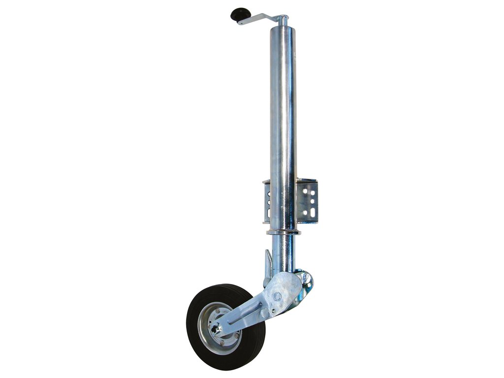 Roata de sustinere Carpoint pentru remorca cu tub de 60mm si roata 200x60mm , retractabila