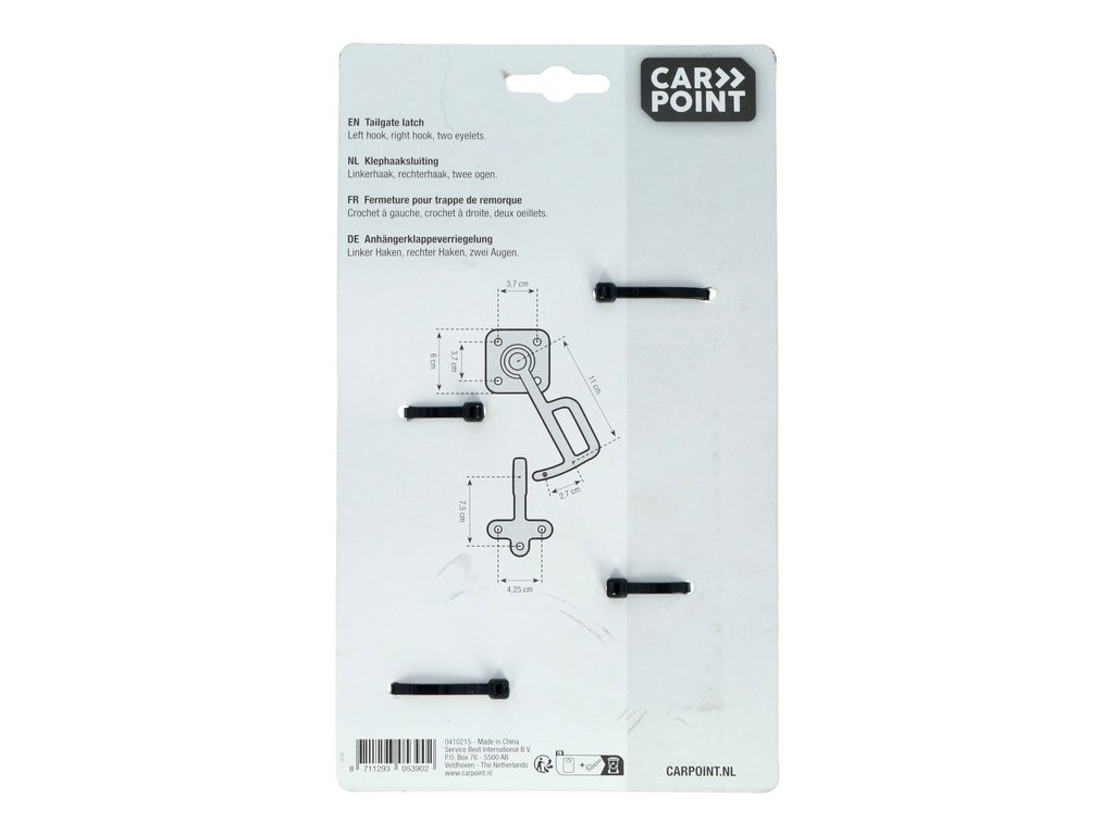 Carlige inchizator Carpoint pentru blocare trapa remorca auto , 221mm , 1 set.