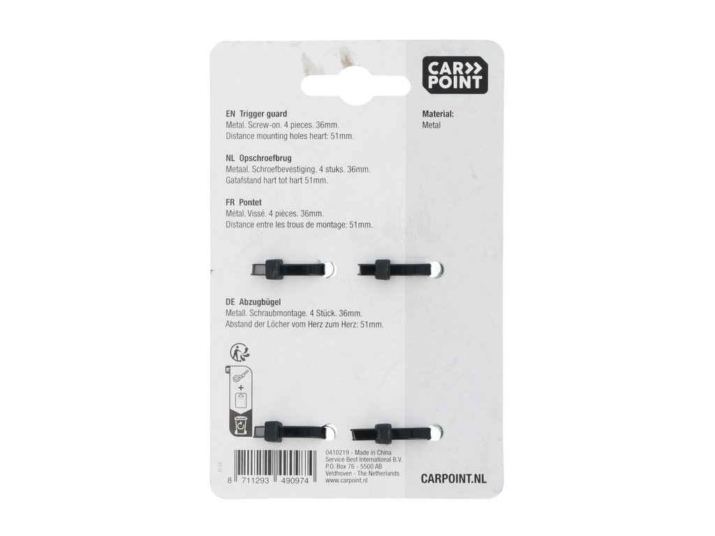 Suport metal Carpoint pentru remorca auto , 51/36mm , 4 buc. La blister