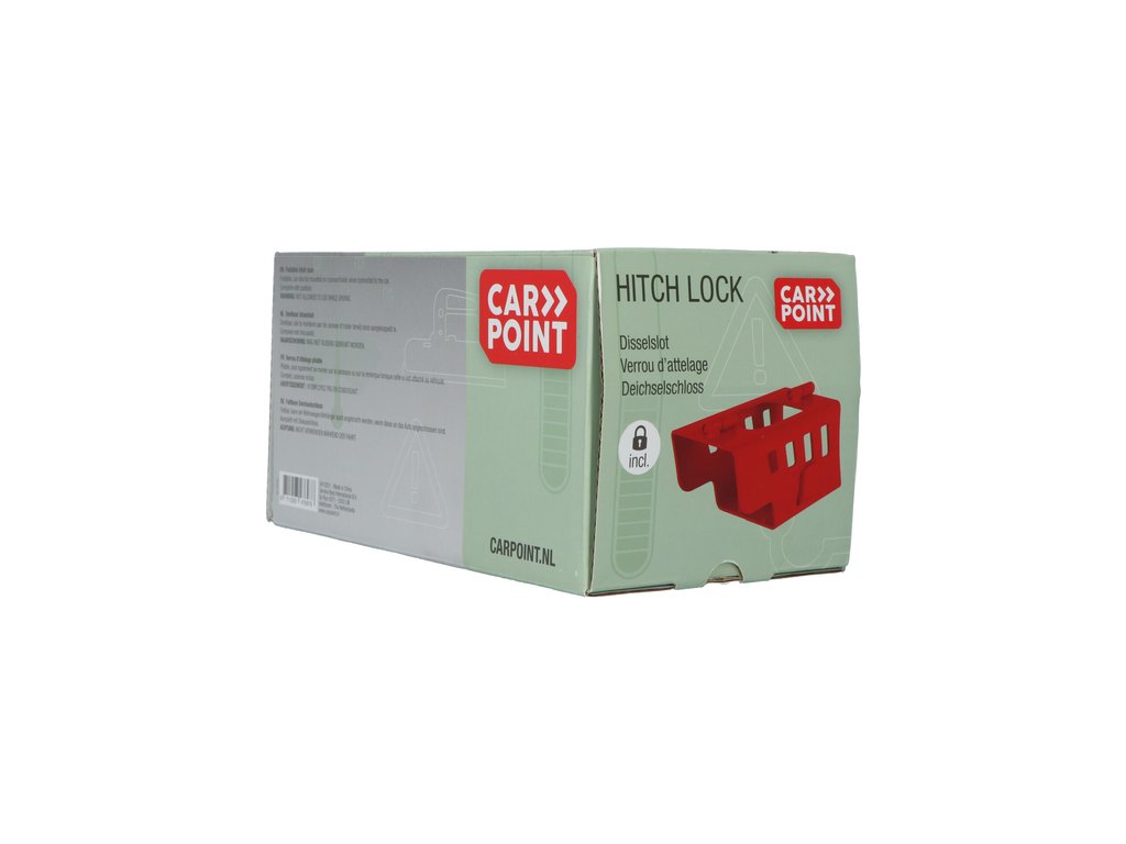 Antifurt cuplaj remorca si rulote Carpoint pliabil cu lacat (cu 2 chei), 410251, rosu
