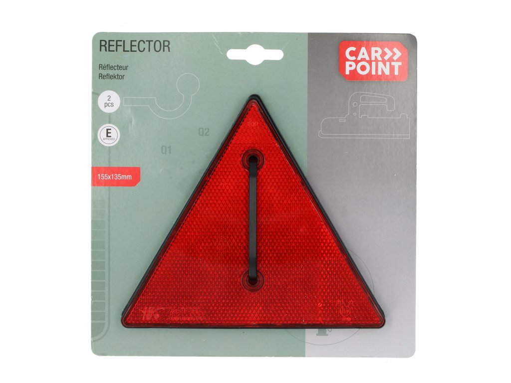 Catadioptru reflectorizant triunghi Carpoint fixare cu surub , 2 buc la blister