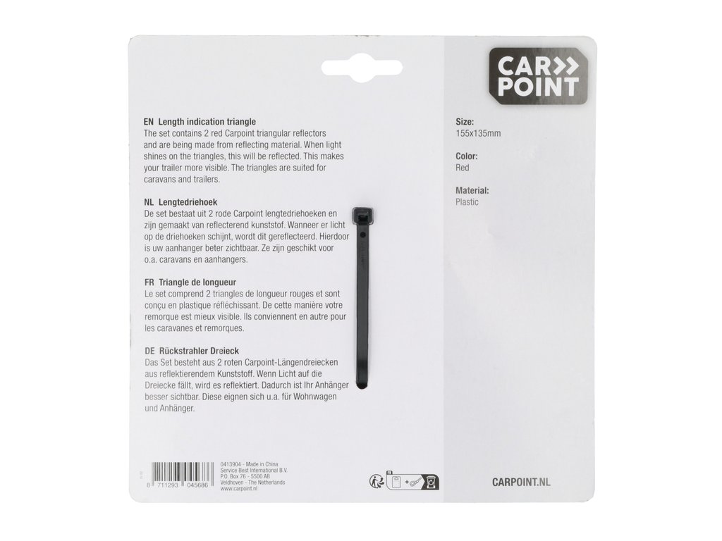 Catadioptru reflectorizant triunghi Carpoint fixare cu surub , 2 buc la blister