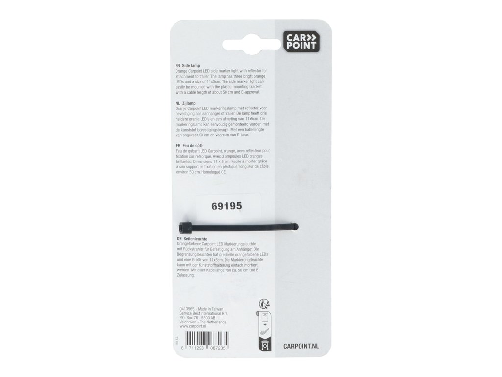 Lampa gabarit auto Carpoint 9-32V orange cu 3 leduri , suport si cablu , 110x50mm , 1 buc.