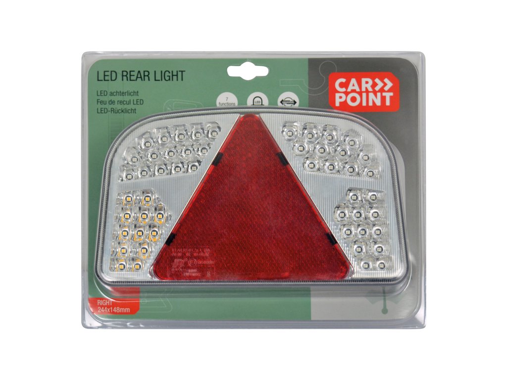 Lampa spate stop LED Carpoint 24x28x7 cm, 10-30V, 7 functii, Dreapta