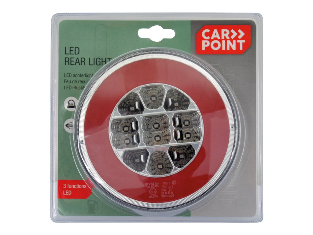 Lampa spate stop LED Carpoint , rotunda 150mm, 12V, 3 functii, Stanga, Dreapta