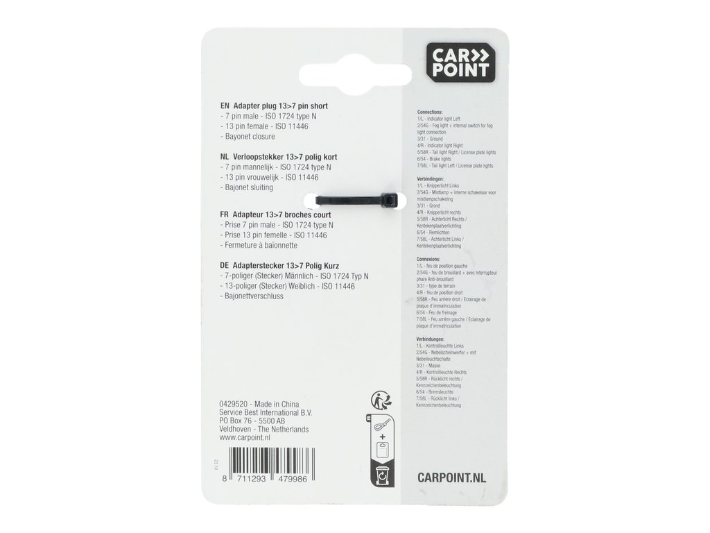 Adaptor remorca auto Carpoint plastic de la 7 la 13 pini