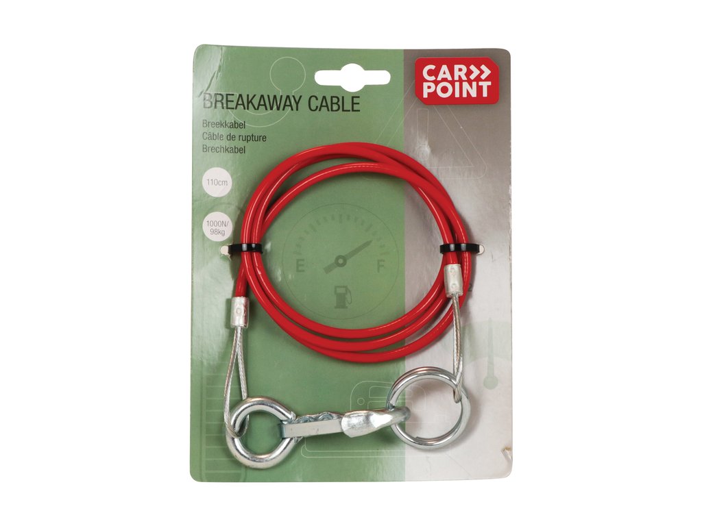 Cablu siguranta remorca auto Carpoint 98kg 1000N 110 cm , 1 buc.