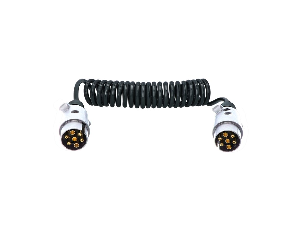 Cablu electric curent Carpoint flexibil pentru remorca cu 7 pini cu fisa metalica si conectie pt lampa ceata