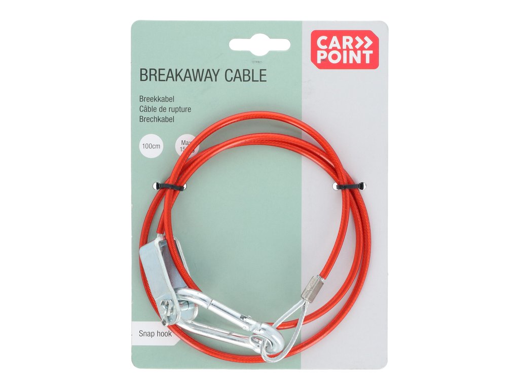 Cablu siguranta remorca auto Carpoint 150kg / 1500N, 100 cm , 1 buc.