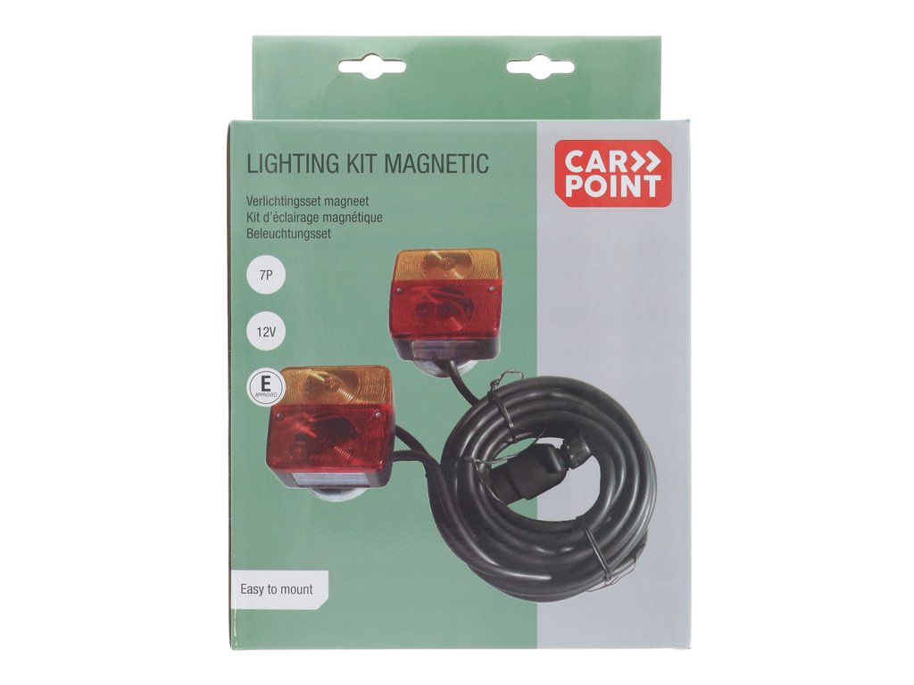 Kit magnetic remorca auto Carpoint cu lampi , cablu de 7,5m, fisa remorca cu 7 pini