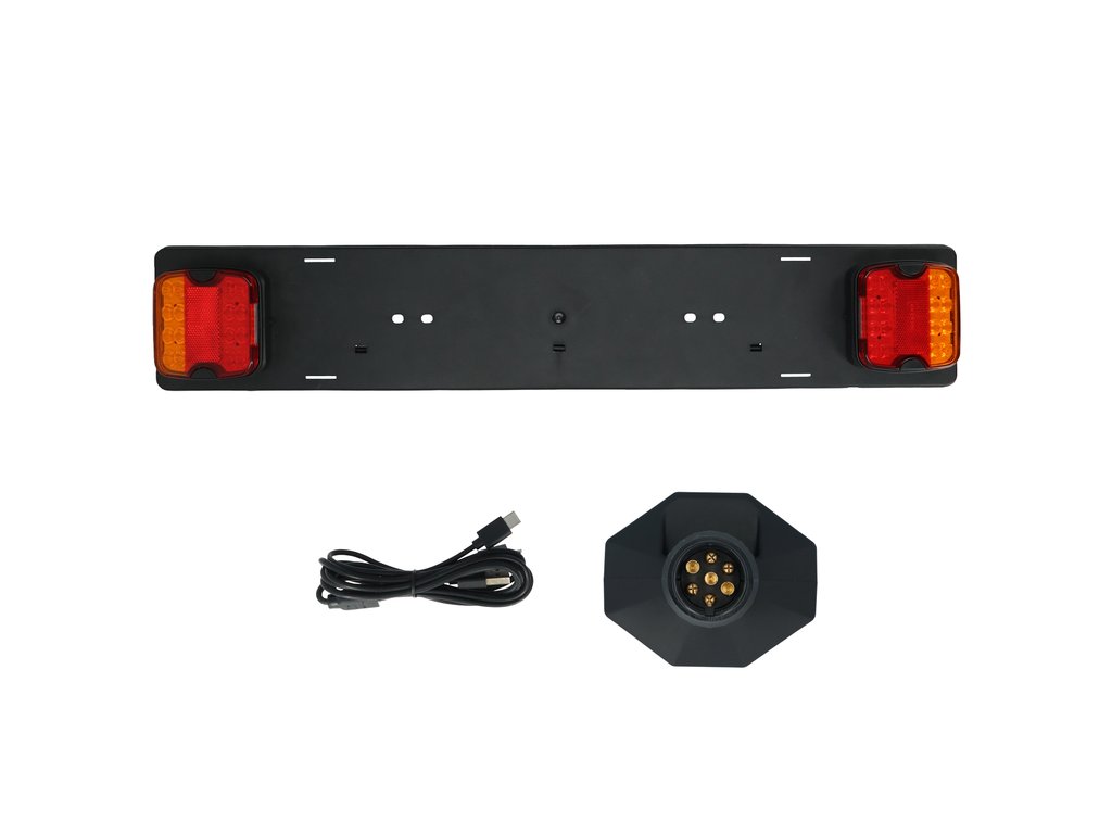 Bara remorca cu lampi pe LED si control prin Bluetooth, 7 pini, Carpoint