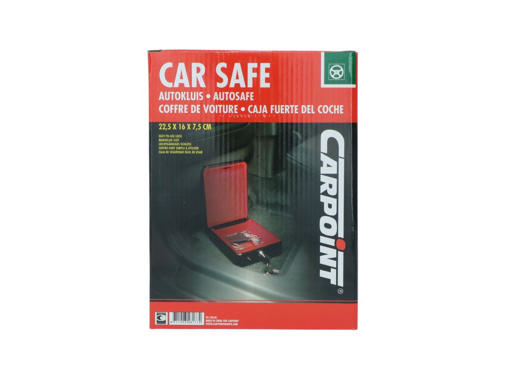 Seif auto Carpoint cu cheie , 25.5 x 16 x 7.5 cm