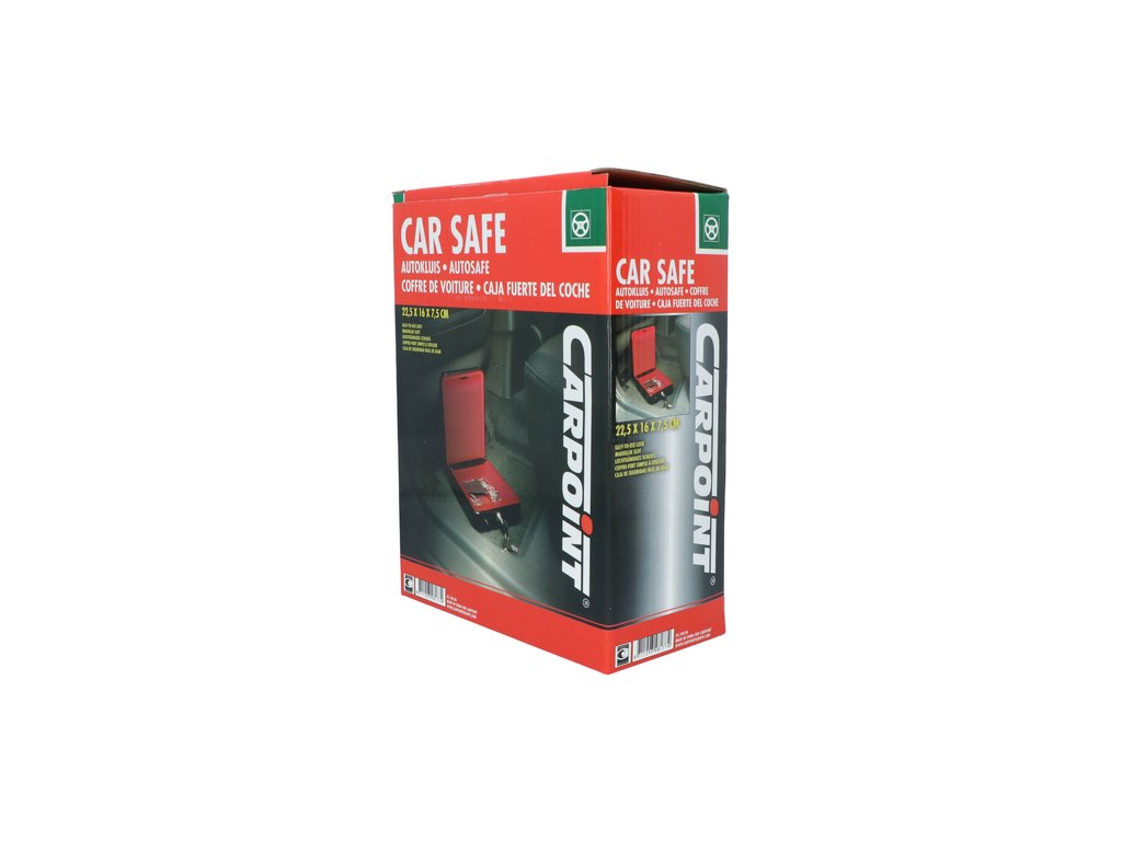 Seif auto Carpoint cu cheie , 25.5 x 16 x 7.5 cm