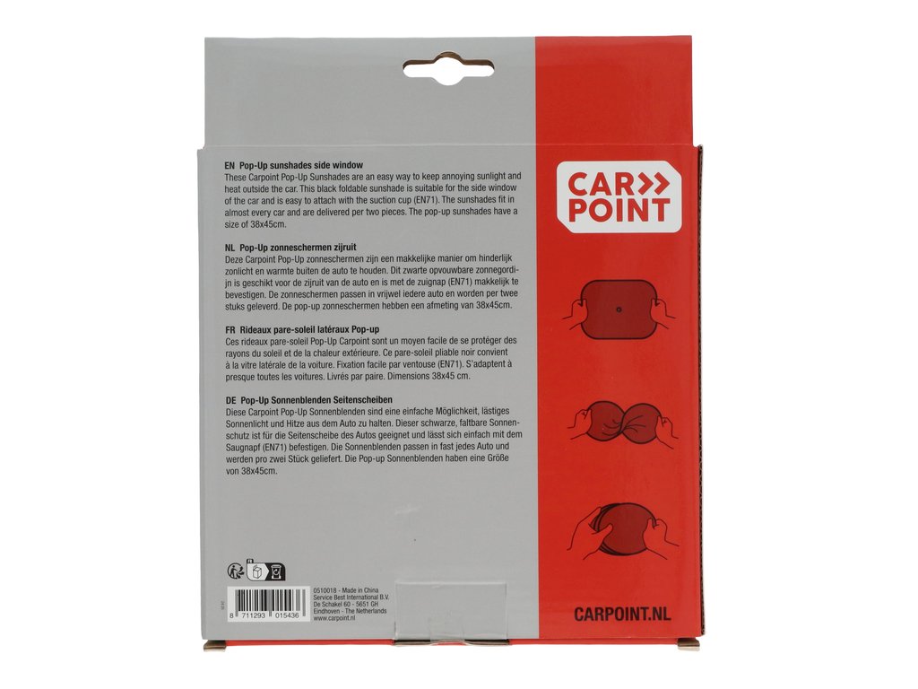 Parasolare auto laterale Negre Carpoint 44x38 cm , 2buc.