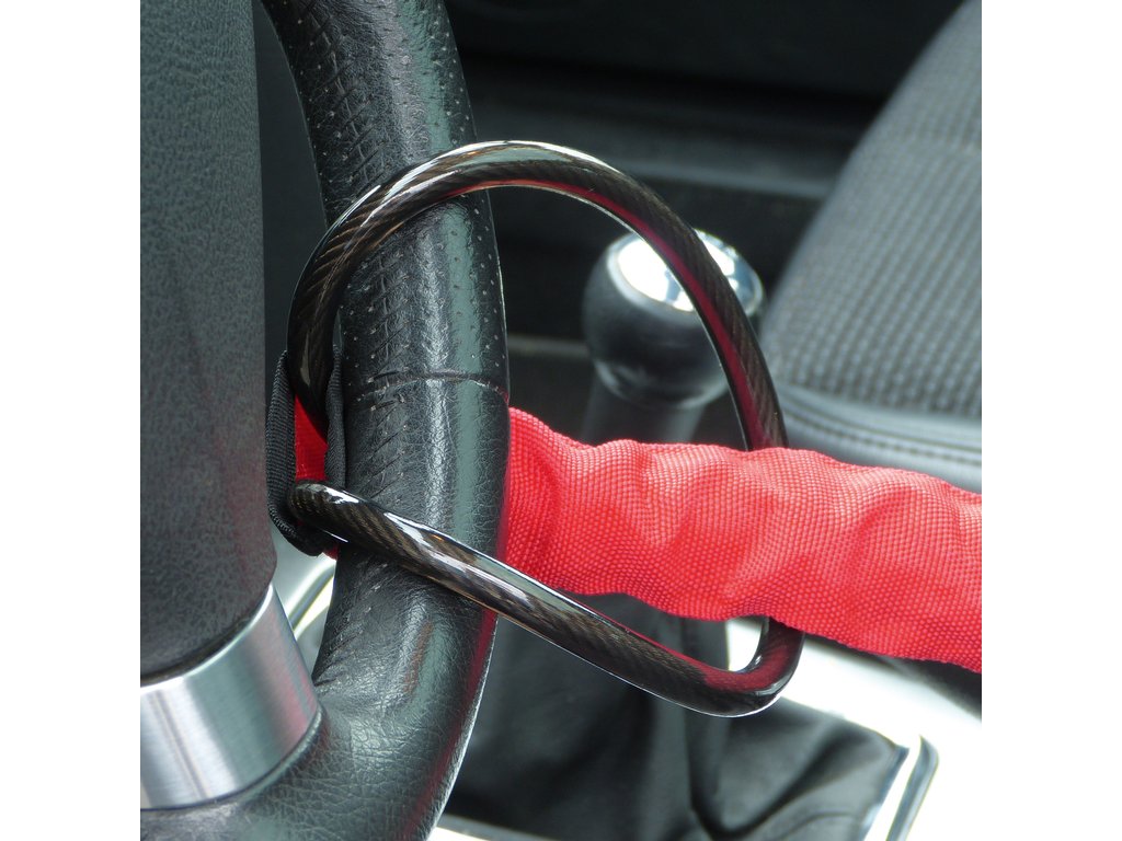 Antifurt auto pentru volan cu prindere de centura siguranta, Carpoint