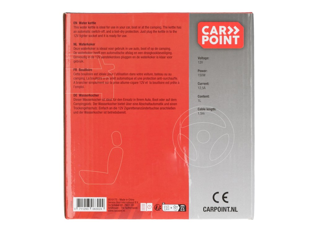 Fierbator apa electric pentru masina , 12V, 150W, Carpoint