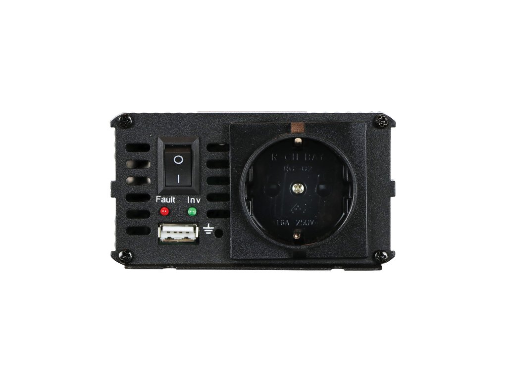 Invertor de tensiune auto Carpoint 12V-230V 300W 50Hz cu protectii la supra-sarcina , scurt-circuit, Port USB