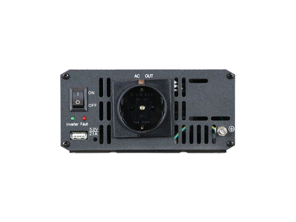 Invertor de tensiune auto Carpoint 12V-230V 1000W 50Hz cu protectii la supra-sarcina , scurt-circuit, Port USB