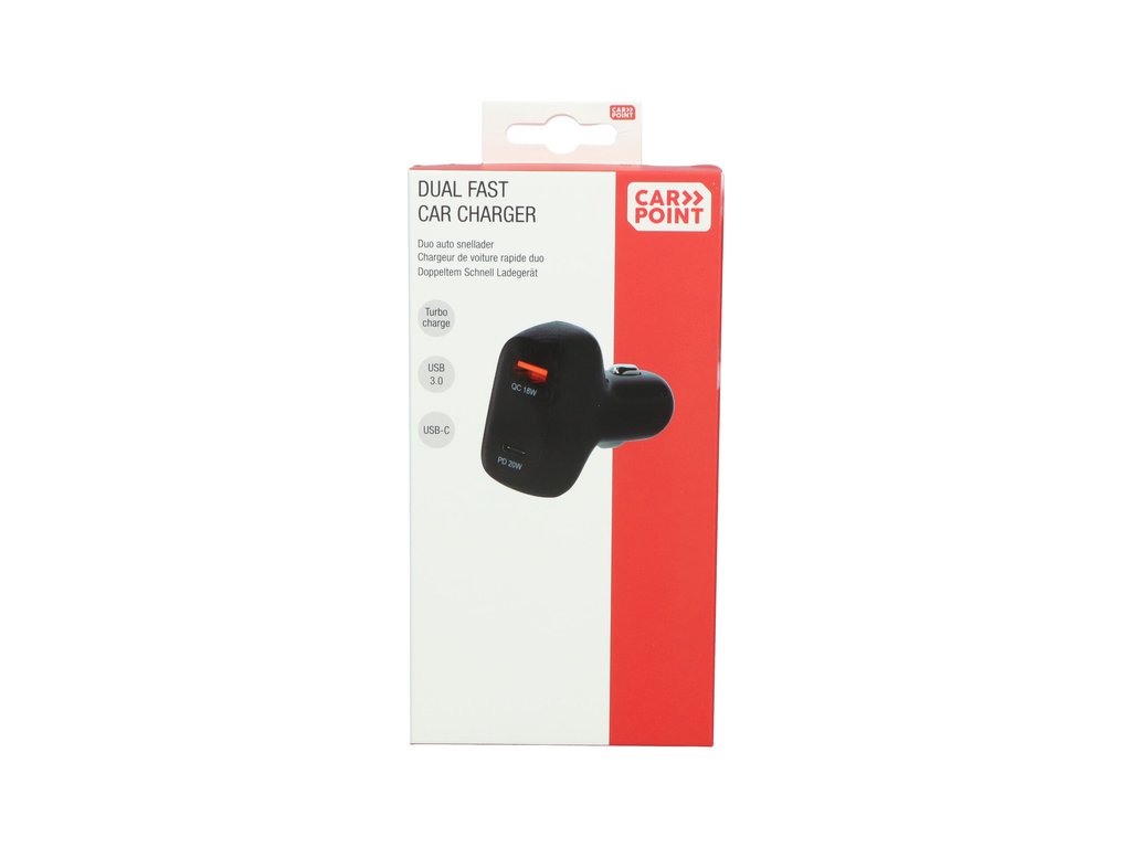 Incarcator auto de la bricheta auto la USB 3.0 si USB Type-C, CarPoint (517077)