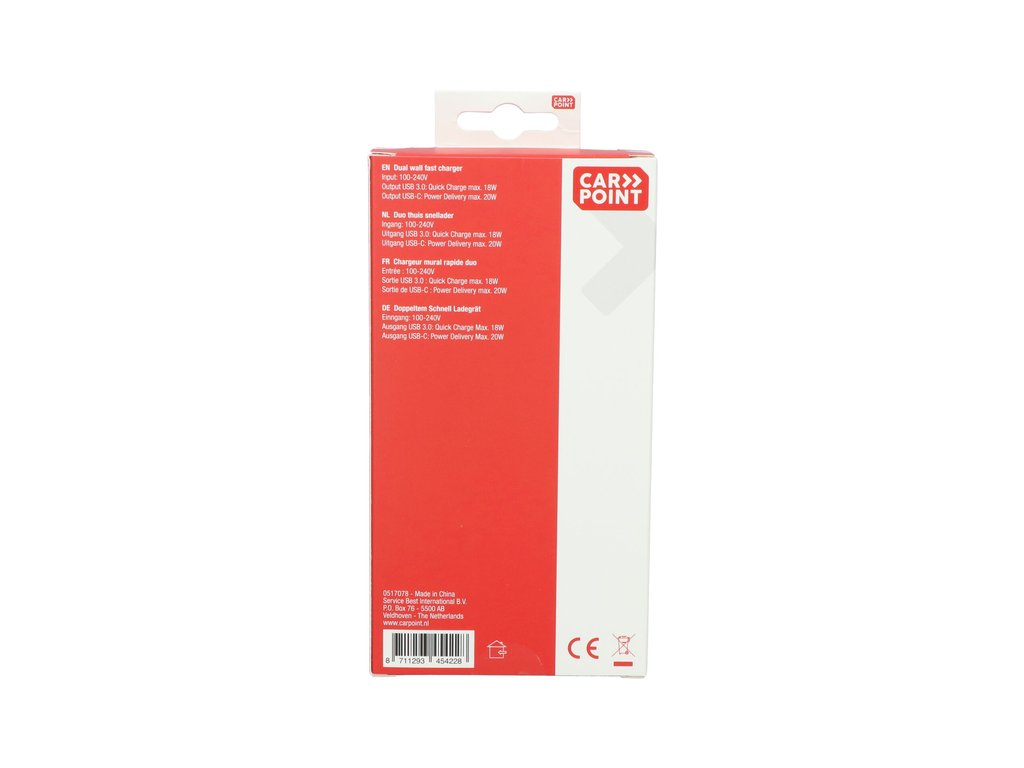 Incarcator priza retea, cu iesire 1x USB si 1x Type-C, cu protectie supraincalzire, suprasarcina (517078)