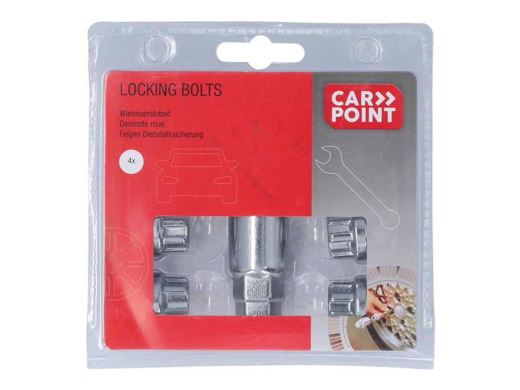 Set piulite auto antifurt Carpoint tip E , M12 x 1,25 conic, Daewoo Nissan Opel Subaru Suzuki