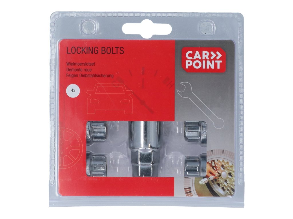 Set piulite auto antifurt Carpoint tip F , M12 x 1,5 , Daewoo Ford Honda Mazda Mitsubishi Volvo Isuzu Chrysler