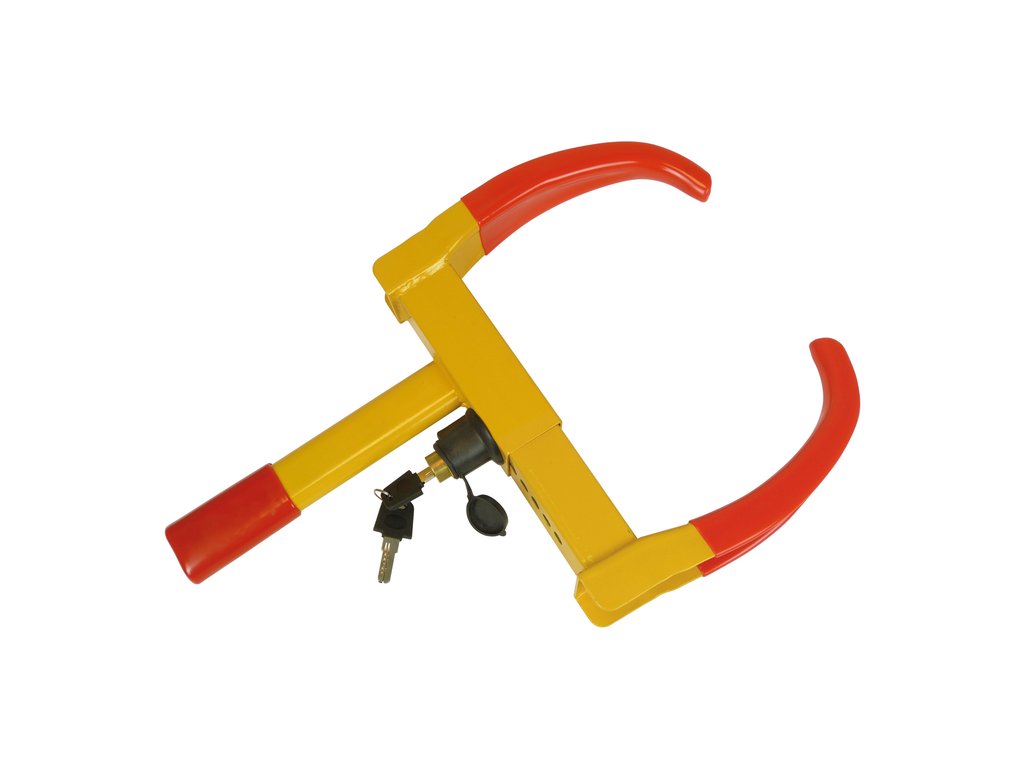 Antifurt roata Carpoint, Blocaj roata cu cheie si 2 gheare, pentru jante cu latimea de maxim 275mm
