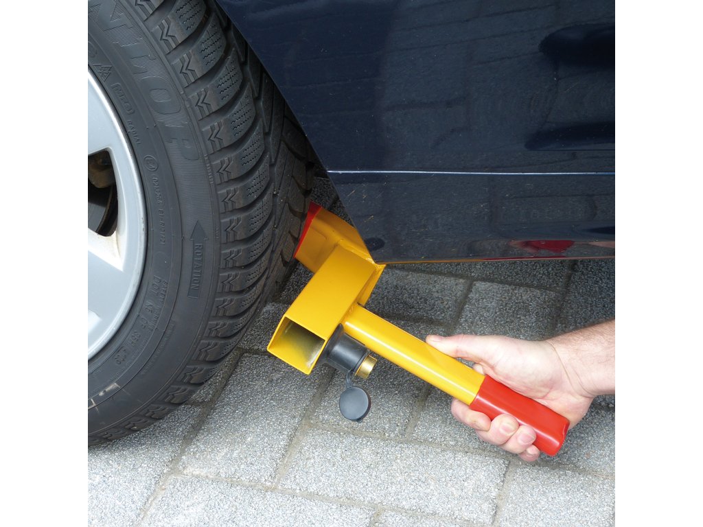 Antifurt roata Carpoint, Blocaj roata cu cheie si 2 gheare, pentru jante cu latimea de maxim 275mm