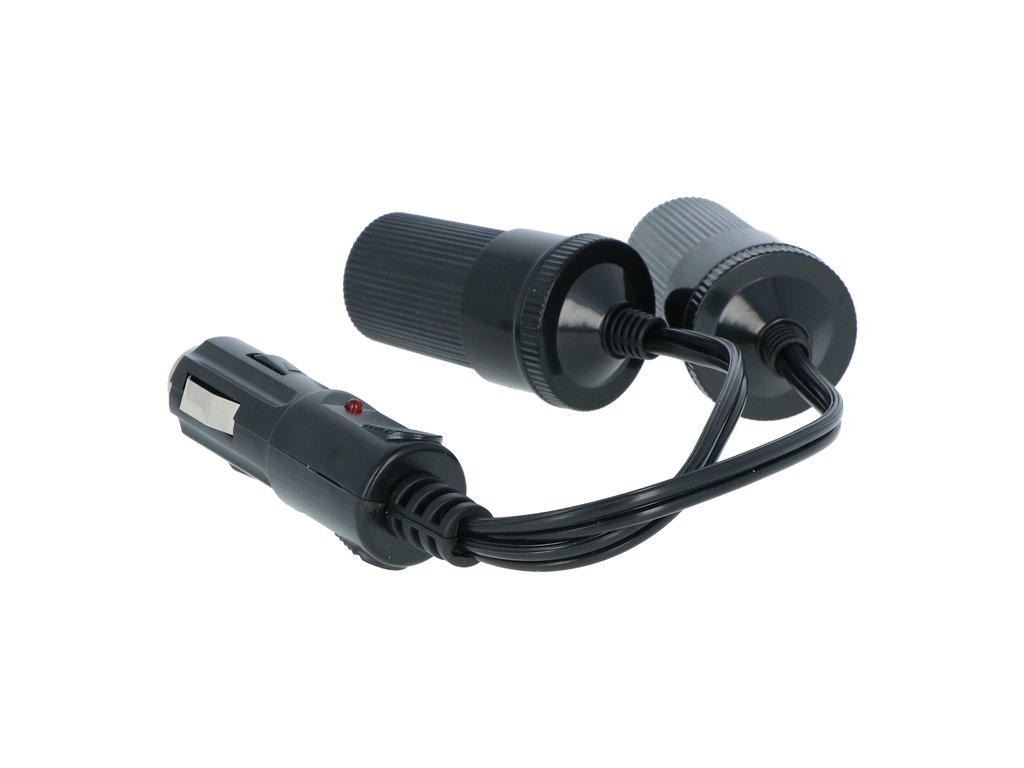 Priza auto dubla Carpoint cu 2 iesiri separate 2 x 12 V max. 8A, cablu de 11cm si fisa bricheta