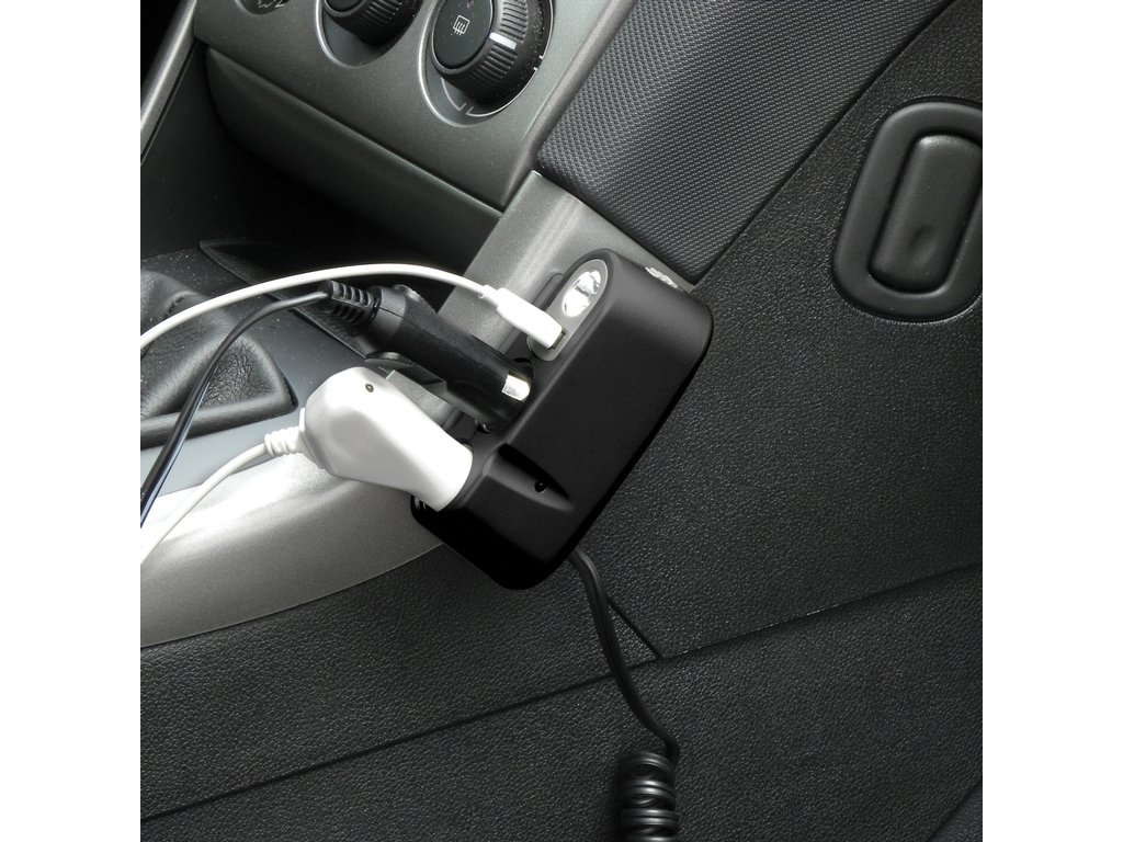 Priza auto dubla Carpoint cu 2 iesiri de bricheta 2 x 12 V max. 5A si 1 pentru USB 5V 1A si lumina