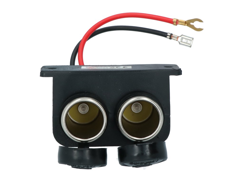 Priza auto dubla Carpoint 12-24V max. 15A suplimentara cu cablu de 15cm., 1 buc.