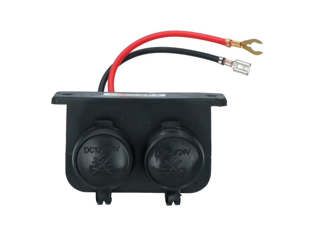 Priza auto dubla Carpoint 12-24V max. 15A suplimentara cu cablu de 15cm., 1 buc.
