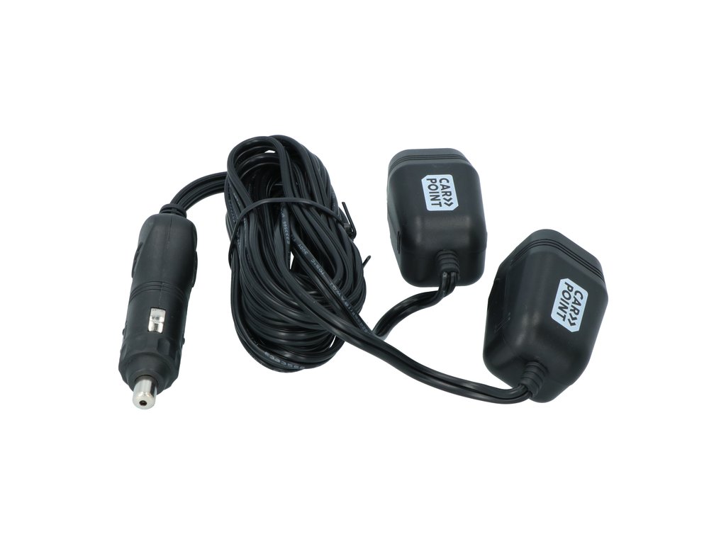 Priza auto dubla Carpoint 12V 10A cu 2 iesiri separate cu cablu de 2 metri