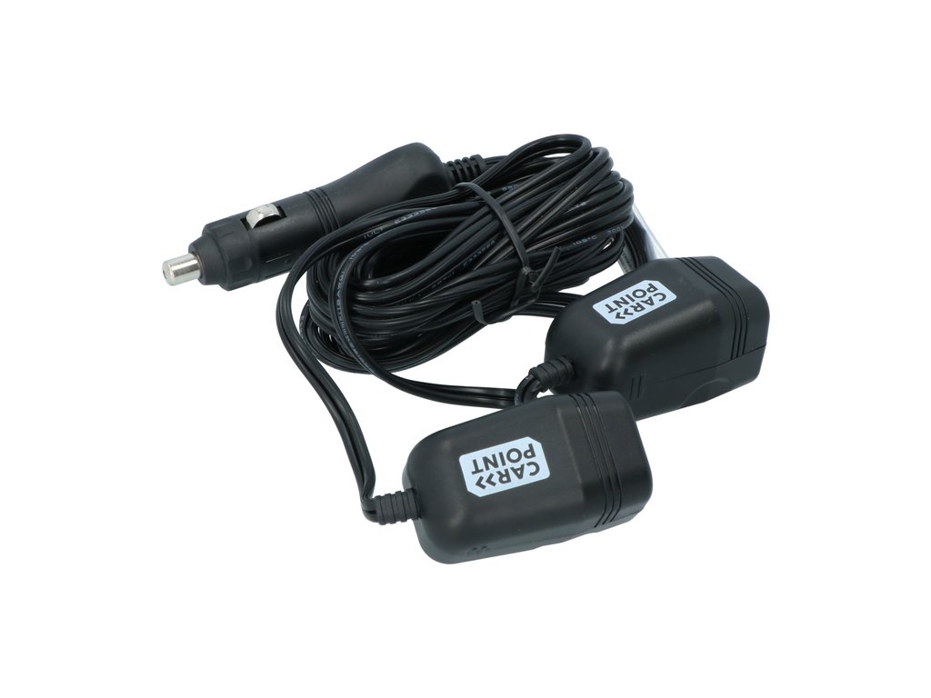 Priza auto dubla Carpoint 12V 10A cu 2 iesiri separate cu cablu de 2 metri