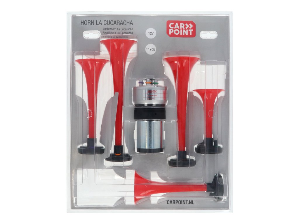 Claxon auto Carpoint 5 tonuri 12V, cu compresor electric , 240W,117dB, Melodia La Cucaracha