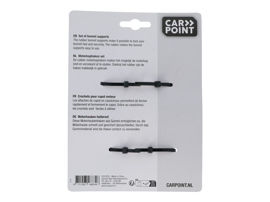Suport fixare capota auto Carpoint 12 cm din cauciuc -set 2 buc.