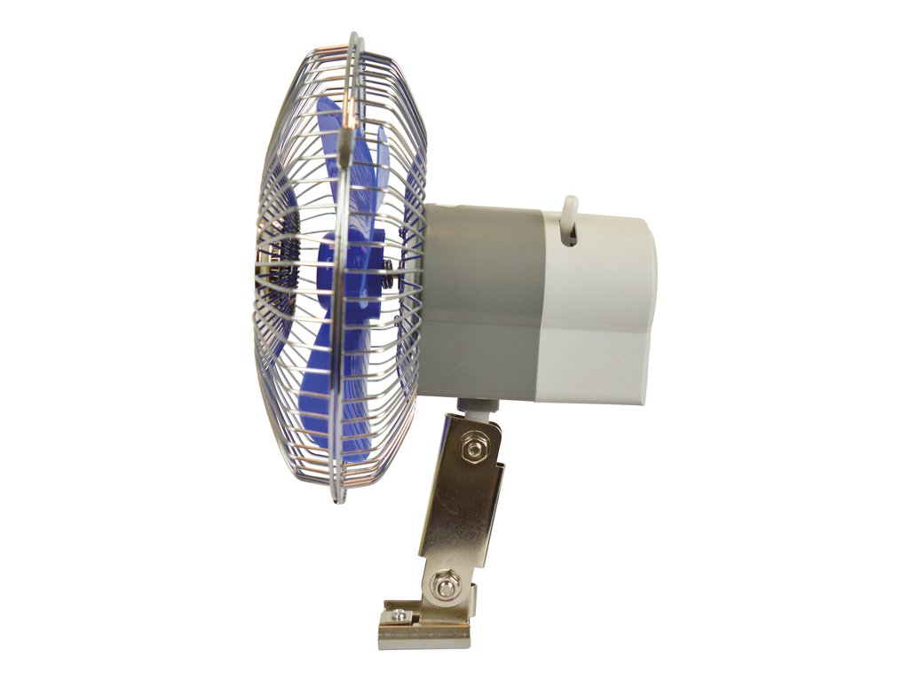 Ventilator auto Carpoint 24V cu rama metalica , oscilant , fixare cu suruburi, diametru 15.30 cm
