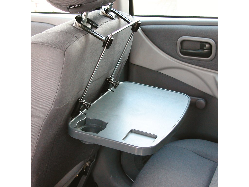 Suport multifunctional auto Carpoint pentru laptop , bauturi, mancare cu fixare pe volan sau spatarul scaunului, sustine pana la 10kg