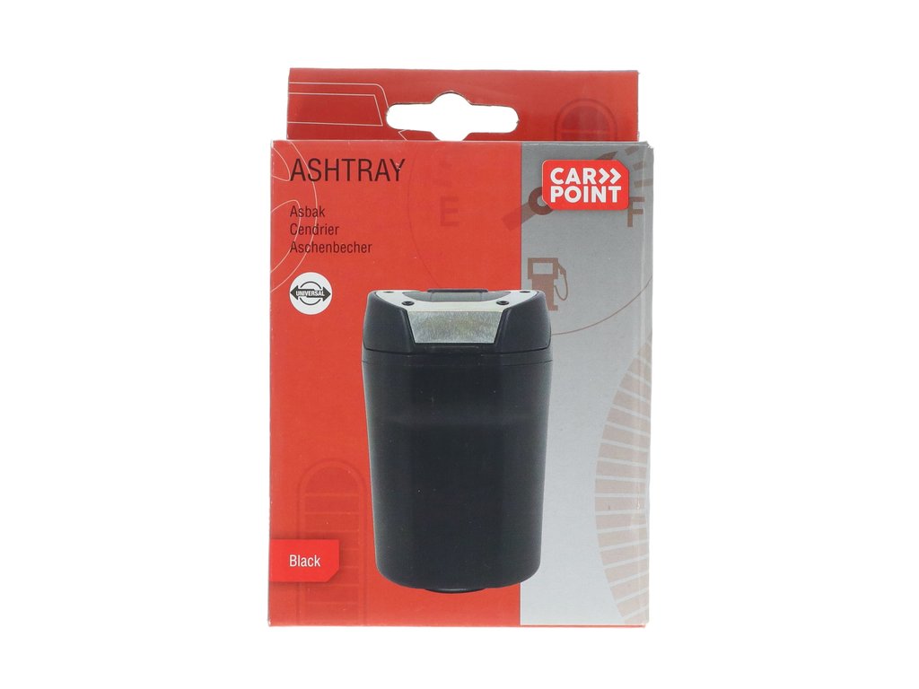 Scrumiera auto suplimentara Carpoint fixare cu banda velcro in suportul de pahar