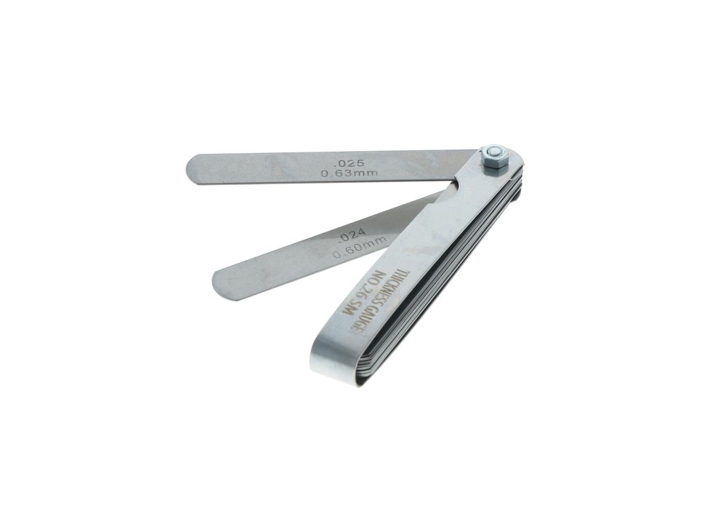Set 26 lere de grosime Carpoint afisaj in mm si inch , intre 0,04-0,63mm , 1 buc.