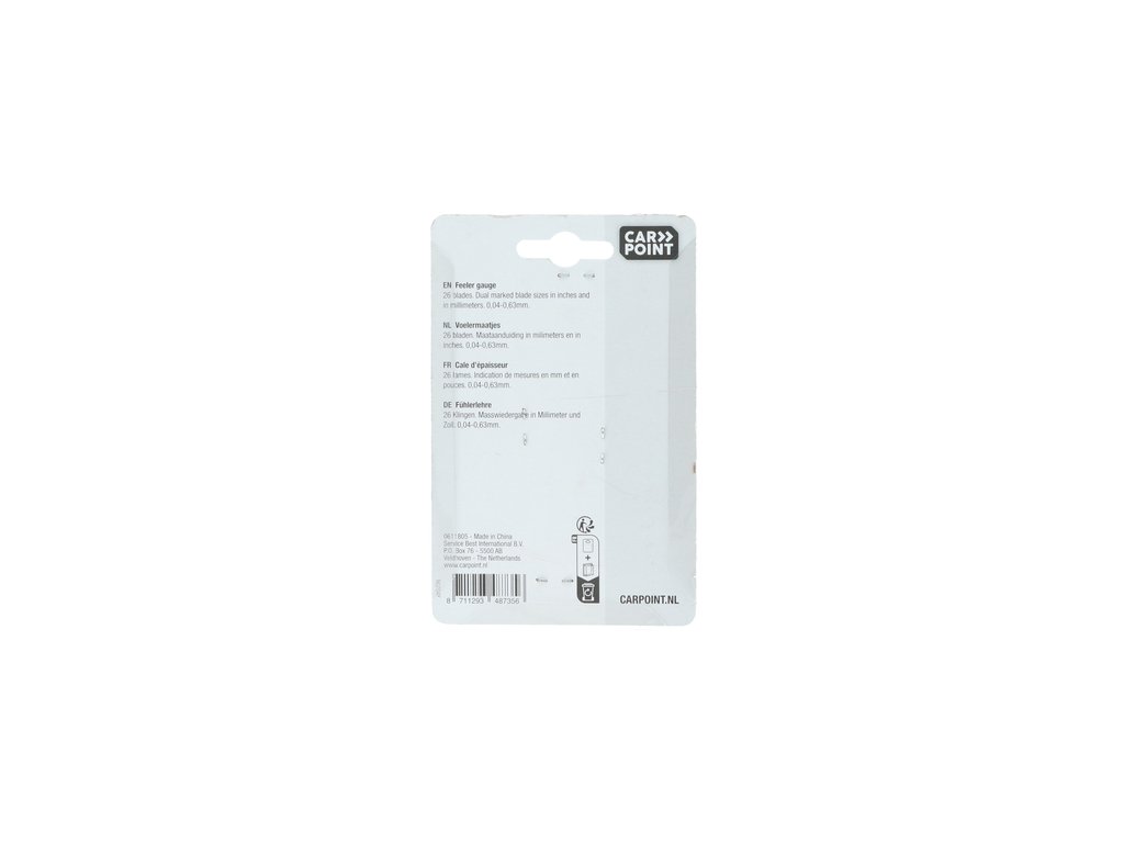 Set 26 lere de grosime Carpoint afisaj in mm si inch , intre 0,04-0,63mm , 1 buc.