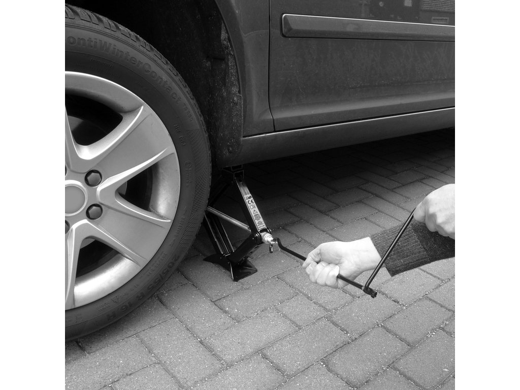 Cric auto mecanic Carpoint 1000 kg , inaltime de ridicare 8-36 cm, omologat EU