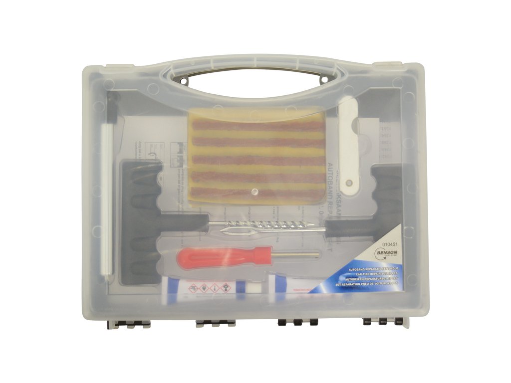 Kit reparatie anvelopa fara camera ( tubeless) 25 bucati snur, snur vulcanizare cu solutie