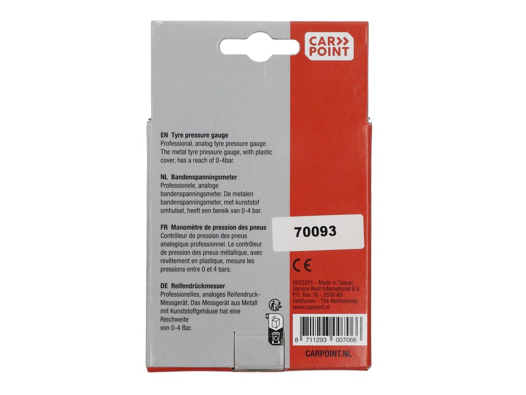 Manometru presiune aer profesional Carpoint , 0-4 bar